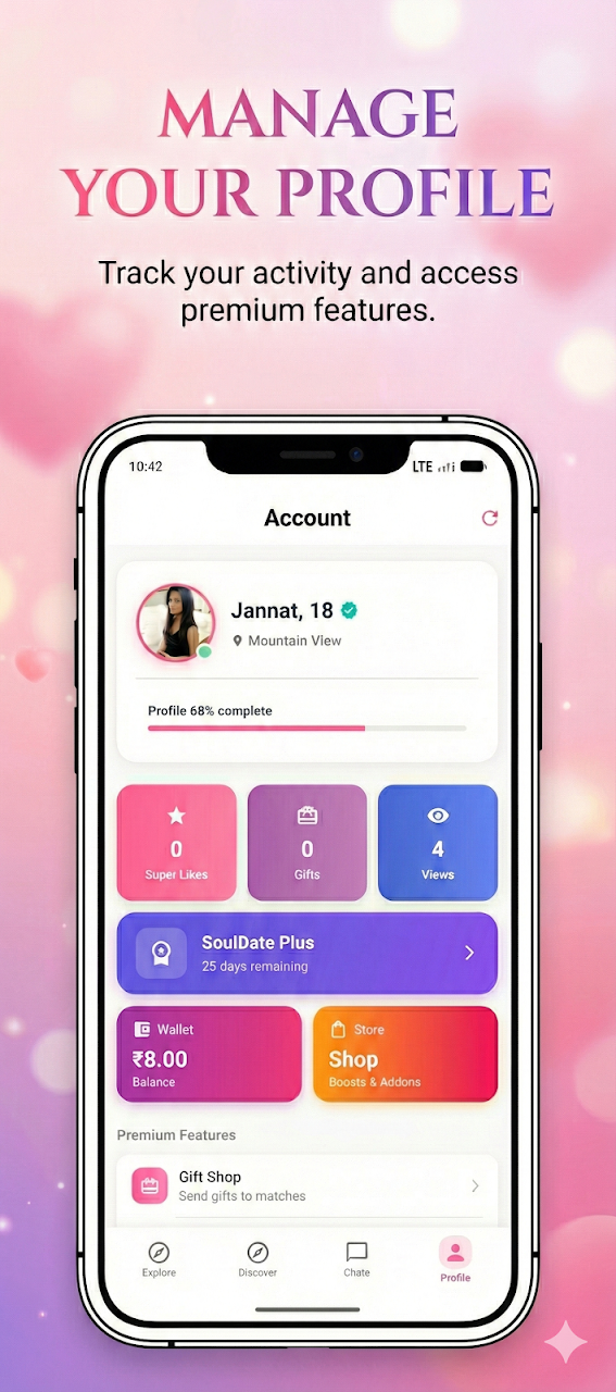 SoulDate - Explore & Connect Screen 6